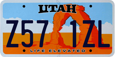 UT license plate Z571ZL