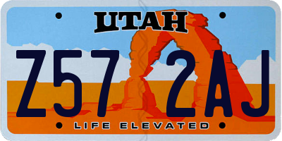 UT license plate Z572AJ