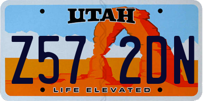 UT license plate Z572DN