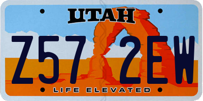 UT license plate Z572EW