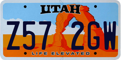 UT license plate Z572GW
