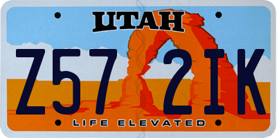 UT license plate Z572IK