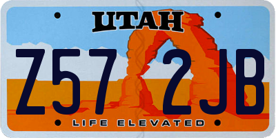 UT license plate Z572JB