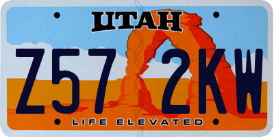 UT license plate Z572KW