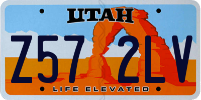 UT license plate Z572LV