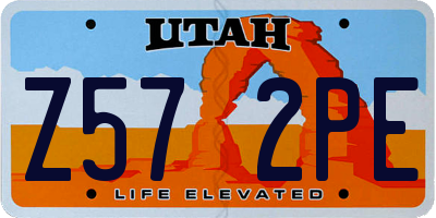 UT license plate Z572PE