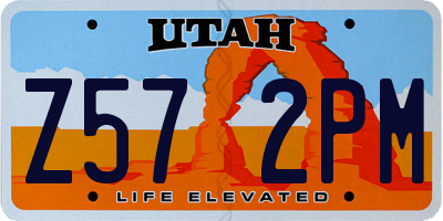 UT license plate Z572PM