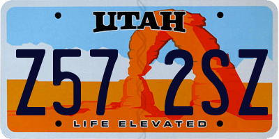 UT license plate Z572SZ
