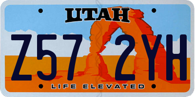 UT license plate Z572YH
