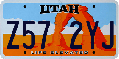 UT license plate Z572YJ