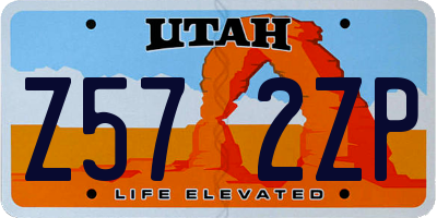 UT license plate Z572ZP