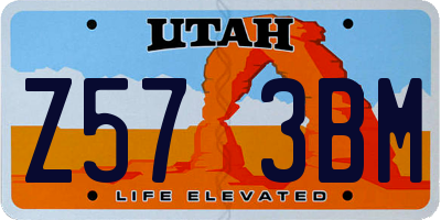 UT license plate Z573BM
