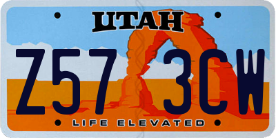 UT license plate Z573CW