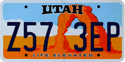 UT license plate Z573EP