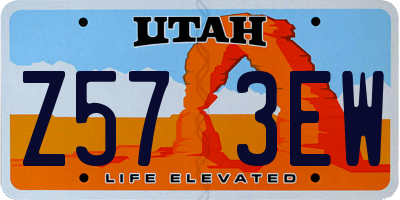 UT license plate Z573EW