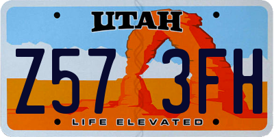 UT license plate Z573FH