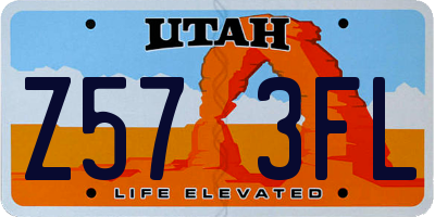 UT license plate Z573FL