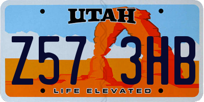 UT license plate Z573HB