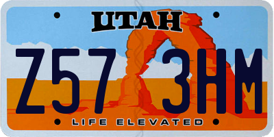 UT license plate Z573HM