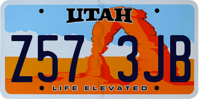 UT license plate Z573JB