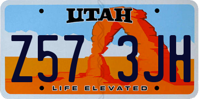 UT license plate Z573JH