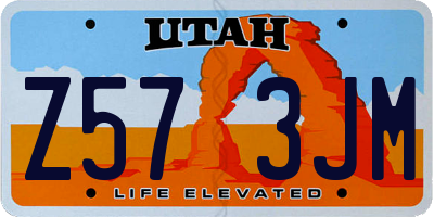 UT license plate Z573JM