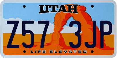 UT license plate Z573JP