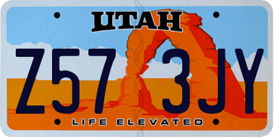 UT license plate Z573JY