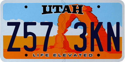 UT license plate Z573KN