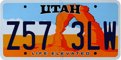 UT license plate Z573LW