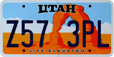 UT license plate Z573PL