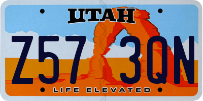 UT license plate Z573QN