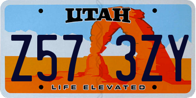 UT license plate Z573ZY