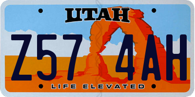 UT license plate Z574AH