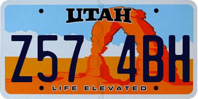 UT license plate Z574BH