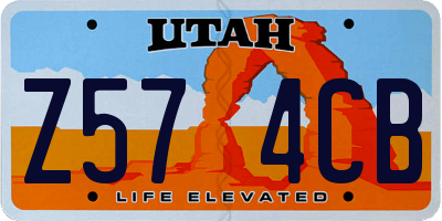 UT license plate Z574CB
