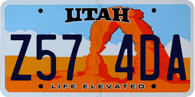 UT license plate Z574DA
