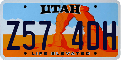 UT license plate Z574DH