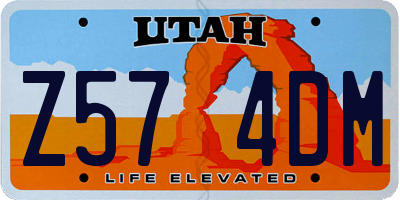 UT license plate Z574DM