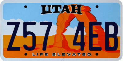 UT license plate Z574EB