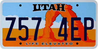 UT license plate Z574EP
