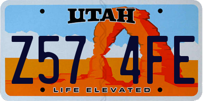 UT license plate Z574FE
