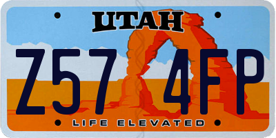 UT license plate Z574FP