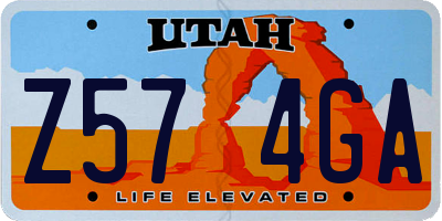 UT license plate Z574GA