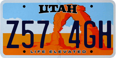 UT license plate Z574GH