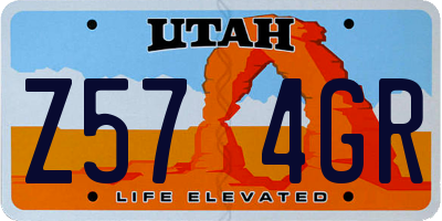 UT license plate Z574GR