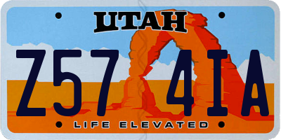 UT license plate Z574IA