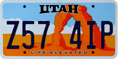 UT license plate Z574IP