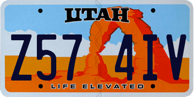 UT license plate Z574IV