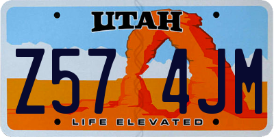 UT license plate Z574JM